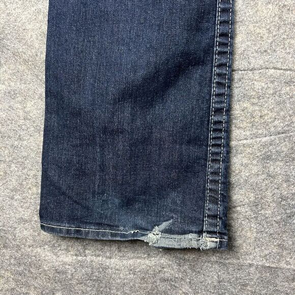 True Religion Jeans Womens 31 Bootcut Dark Wash Embellished Button Flap Pockets - Picture 16 of 16